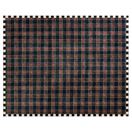 Stewart Tartan Black 8¡ä x 10¡ä Washable Rug