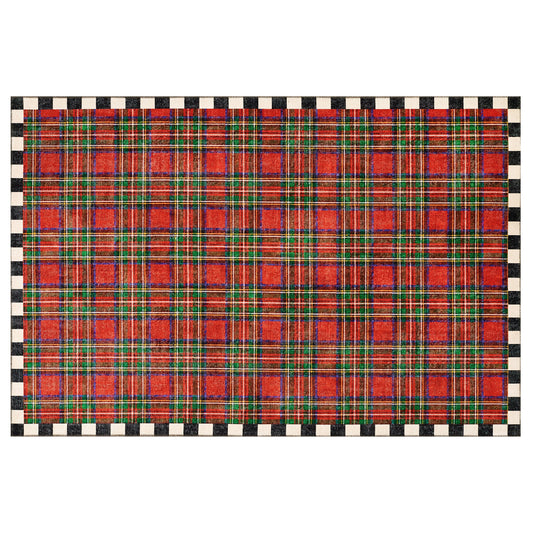 Royal Stewart Tartan Red 5¡ä x 7¡¯6¡å Washable Rug