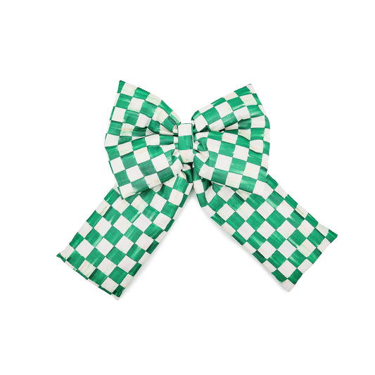 Green Check Large Bow