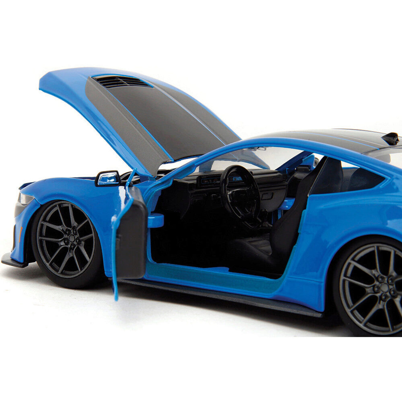 2024 Ford Mustang Dark Horse - Glossy Blue 1:24 Scale Diecast Model Car by Jada Toys