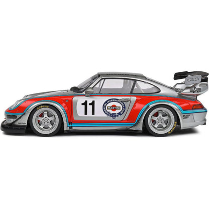 2020 RWB Porsche Bodykit Martini Grey 1:18 Scale Diecast Model Car by Solido