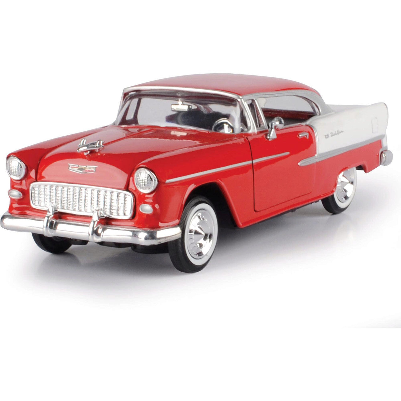 1955 Chevy Bel Air - Red 1:24 Scale 1:24 Scale Diecast Model Car by Motormax