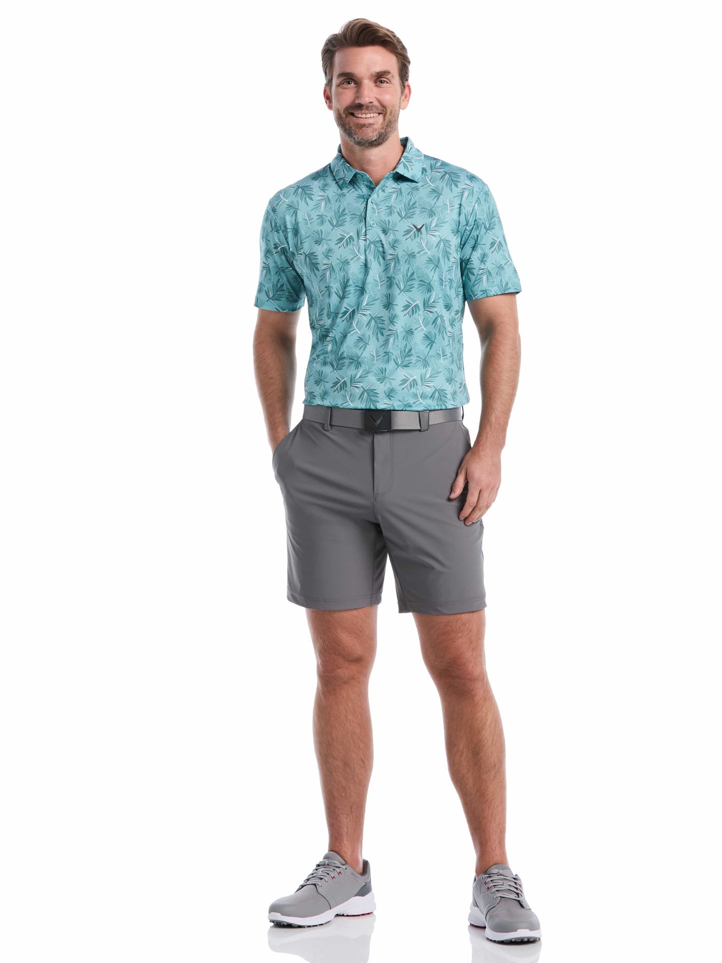 Mens Floral Polo