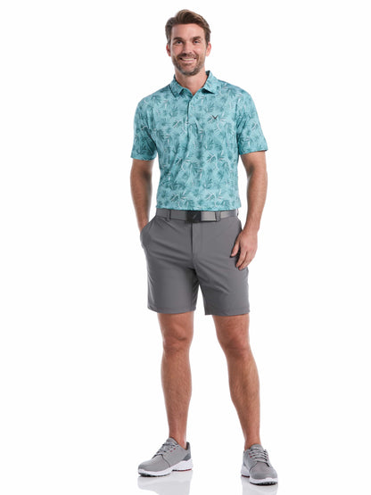 Mens Floral Polo