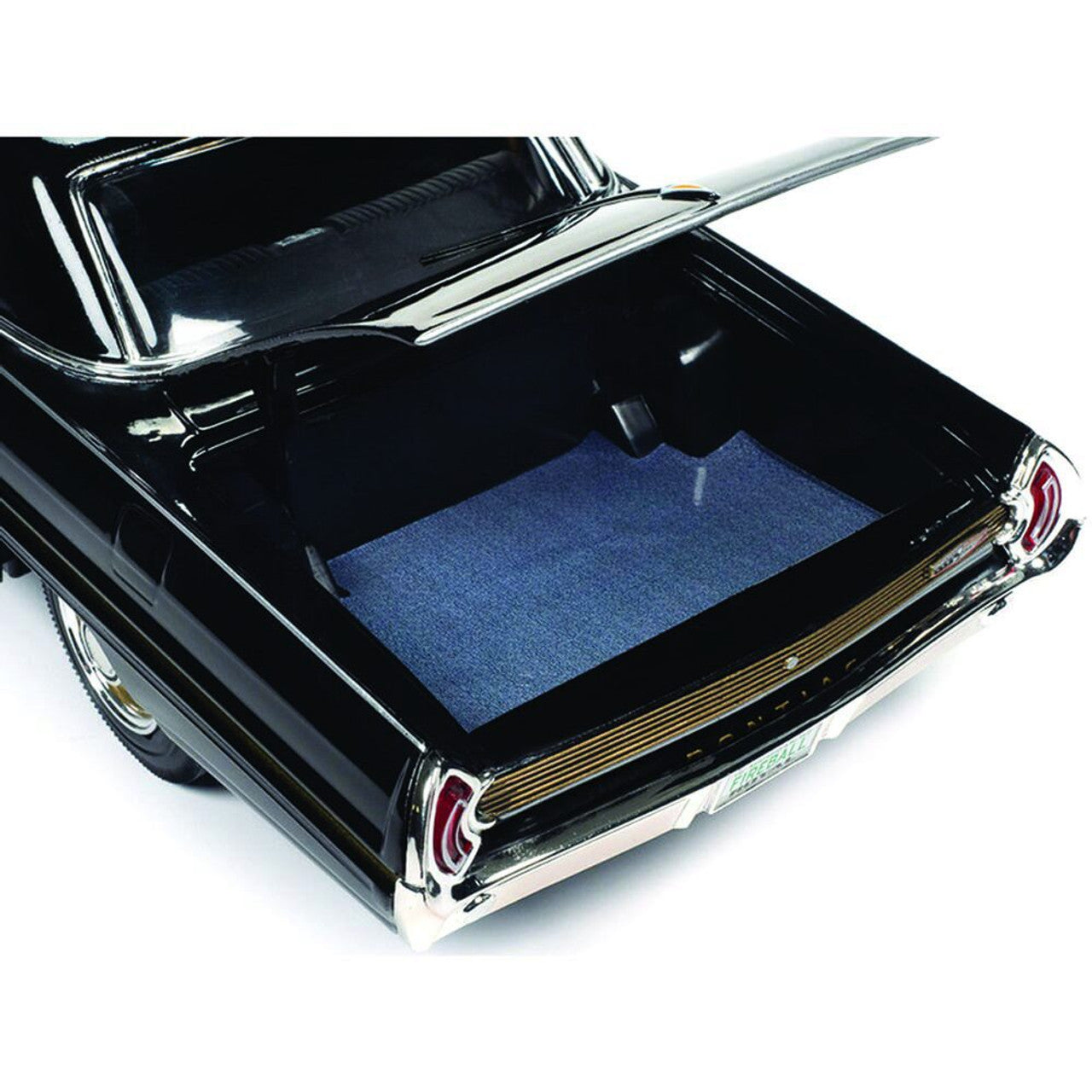 1962 Pontiac Grand Prix Hardtop (Fireball Roberts Edition) - Starlight Black 1:18 Scale Diecast Model Car by American Muscle - Ertl