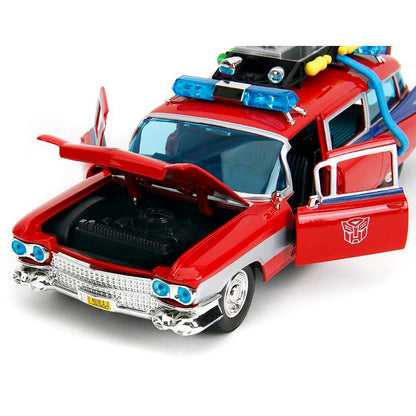 Ghostbusters ECTO-1 Optimus Prime Cadillac 1:24 Scale Diecast Model Car by Jada Toys