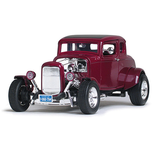 1932 Ford 5-Window Hot Rod - burgundy 1:18 Scale Diecast Model by Motormax