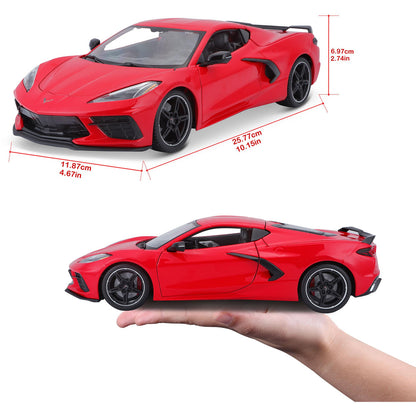 2020 Corvette Stingray C8 - Red 1:18 Scale Diecast Model Car by Maisto