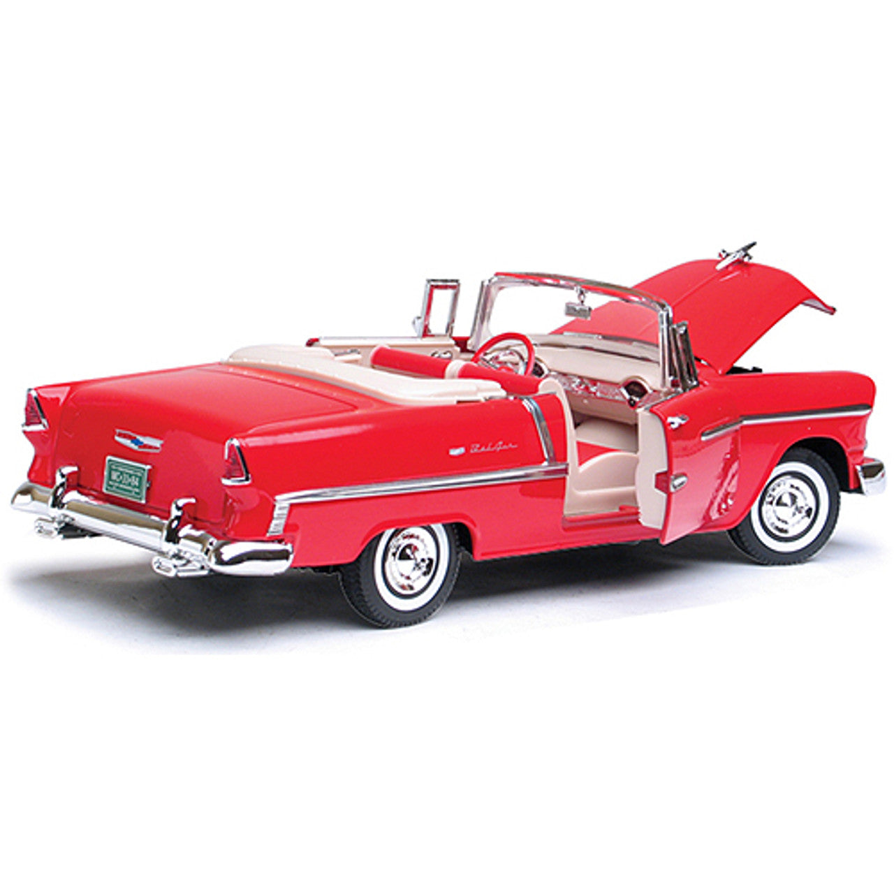 1955 Chevy Bel Air Soft Top Convertible 1:18 Scale Diecast Model by Motormax