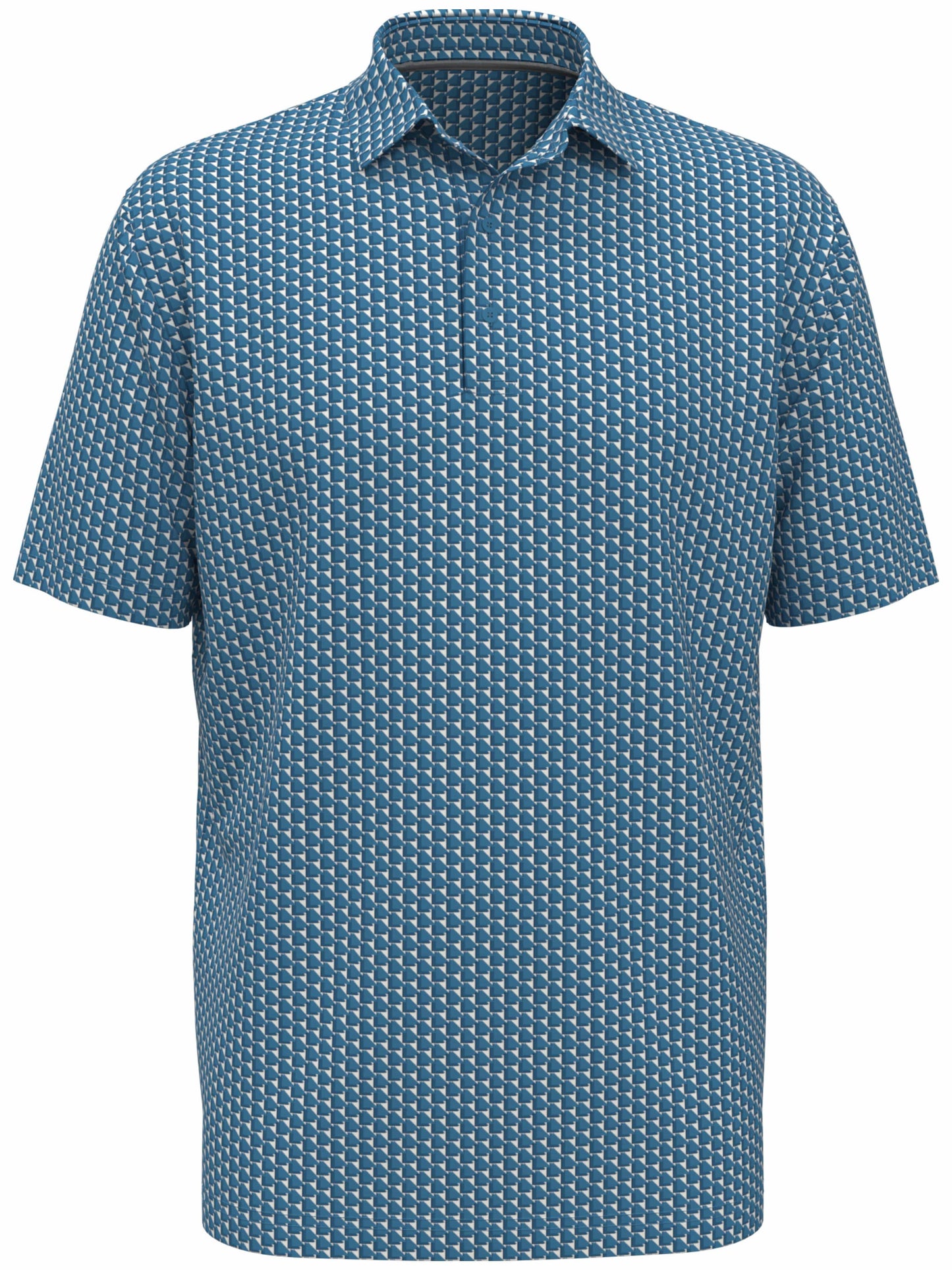 Mens All Over Chevron Geo Polo