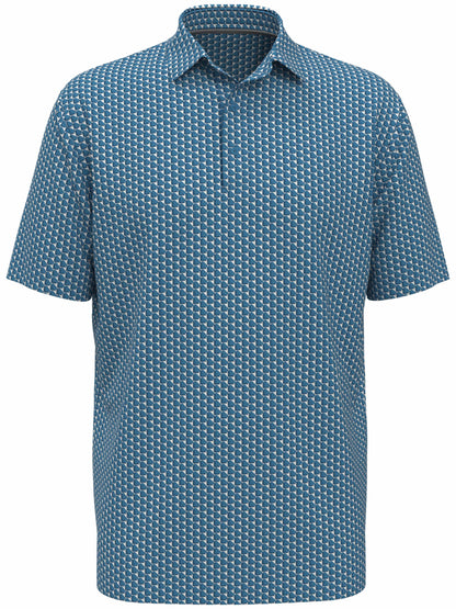 Mens All Over Chevron Geo Polo