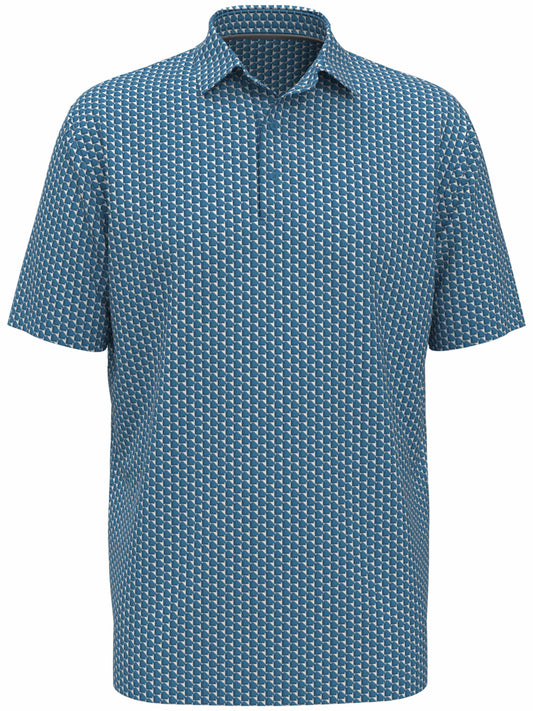 Mens All Over Chevron Geo Polo