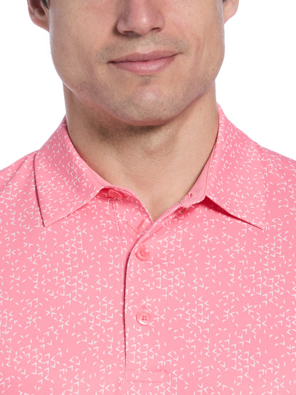 Mens Chevron Print Golf Polo