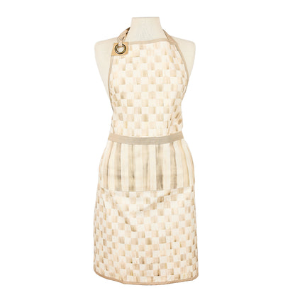 Mocha Check Apron