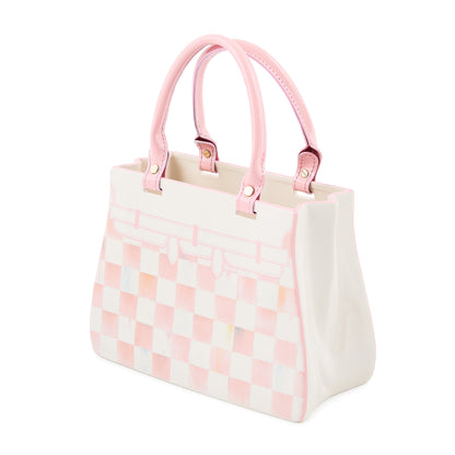 Rosy Check Doodles Handbag Vase