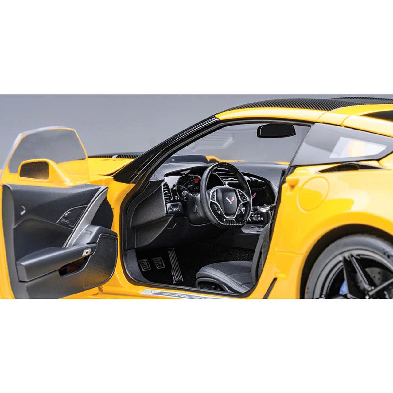 Chevrolet Corvette ZR1 - Racing Yellow Tintcoat 1:18 Scale Composite Diecast Model Car by AutoArt