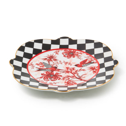 Cardinal Toile Salad Plate