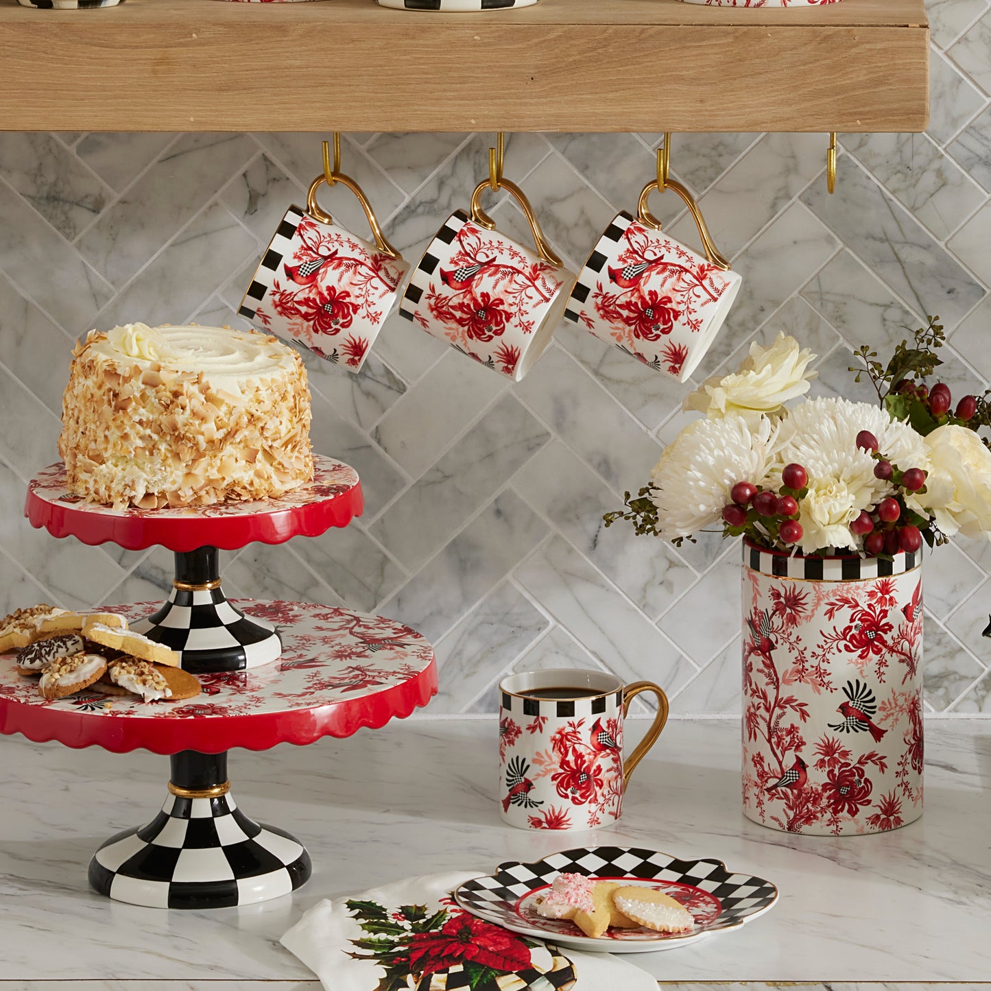 Cardinal Toile Mug