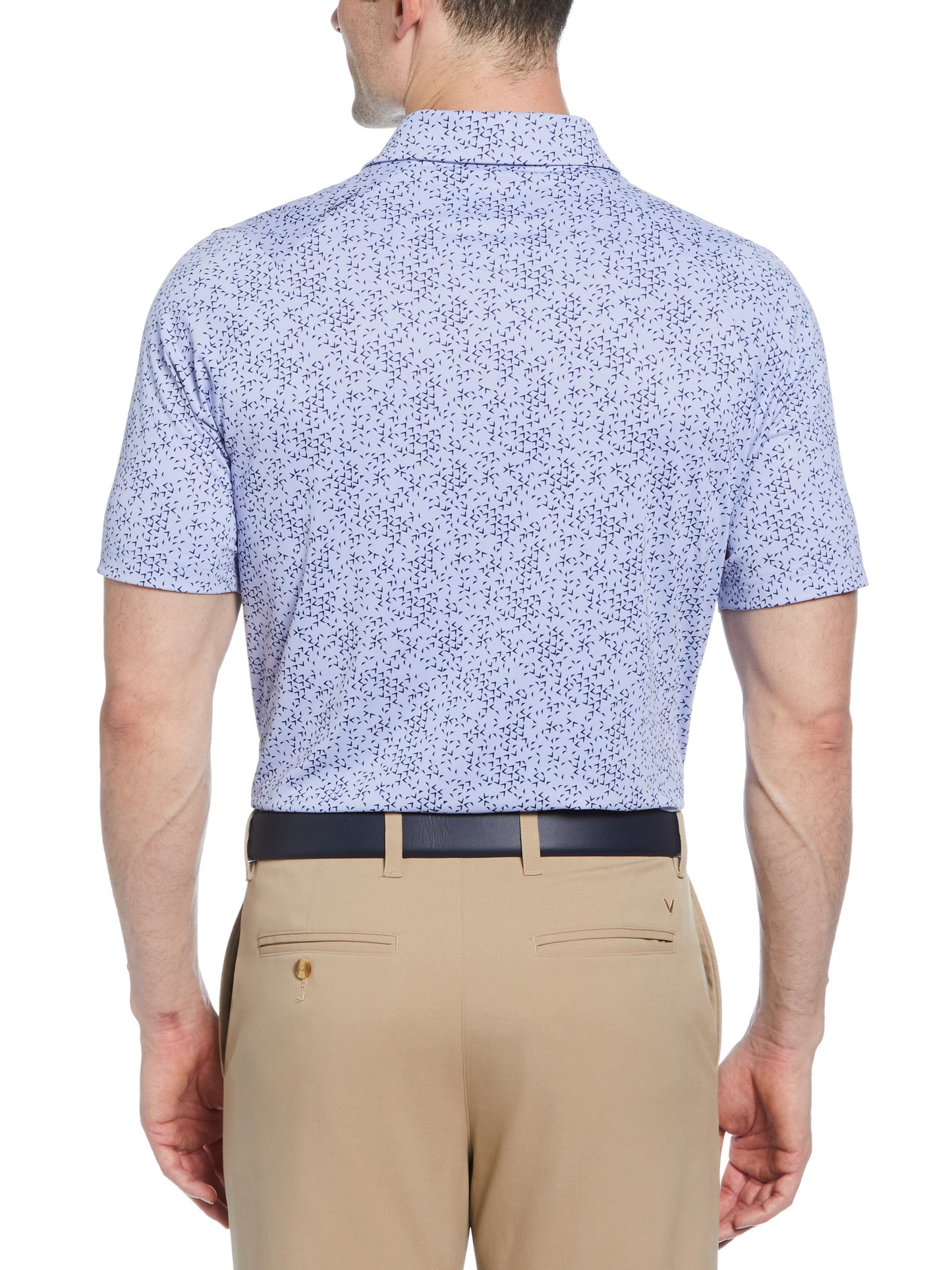 Mens Chevron Print Golf Polo