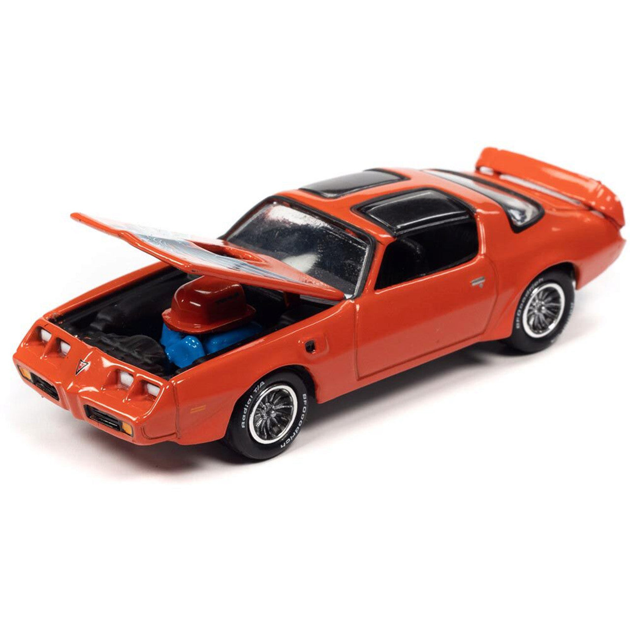 1980 Pontiac Firebird T/A - Red w/Blue Bird 1:64 Scale Diecast Model Car by Johnny Lightning