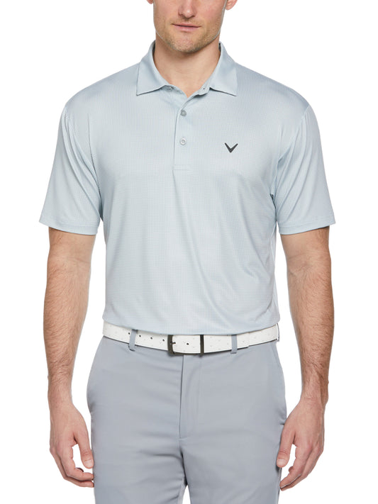 Mens Gingham Print Golf Polo