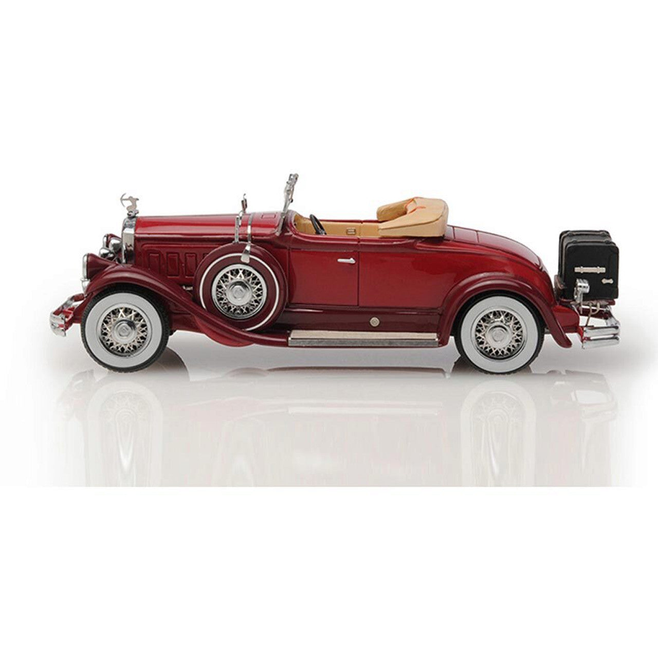 1930 Pierce Arrow Model B Roadster - Red 1:43 Scale Cast Resin Model Car by Esval Models