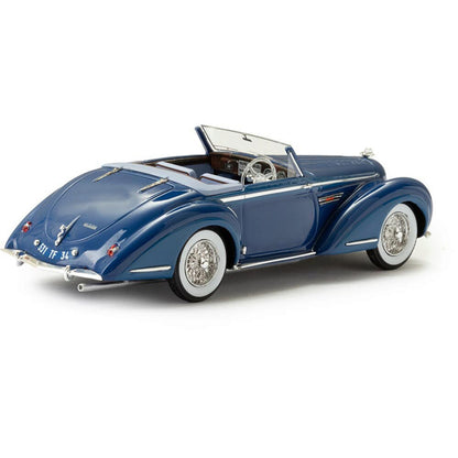 1947 Delahaye 135M Vedette cabriolet by Henri Chapron - Blue 1:43 Scale Cast Resin Model Car by Esval Models