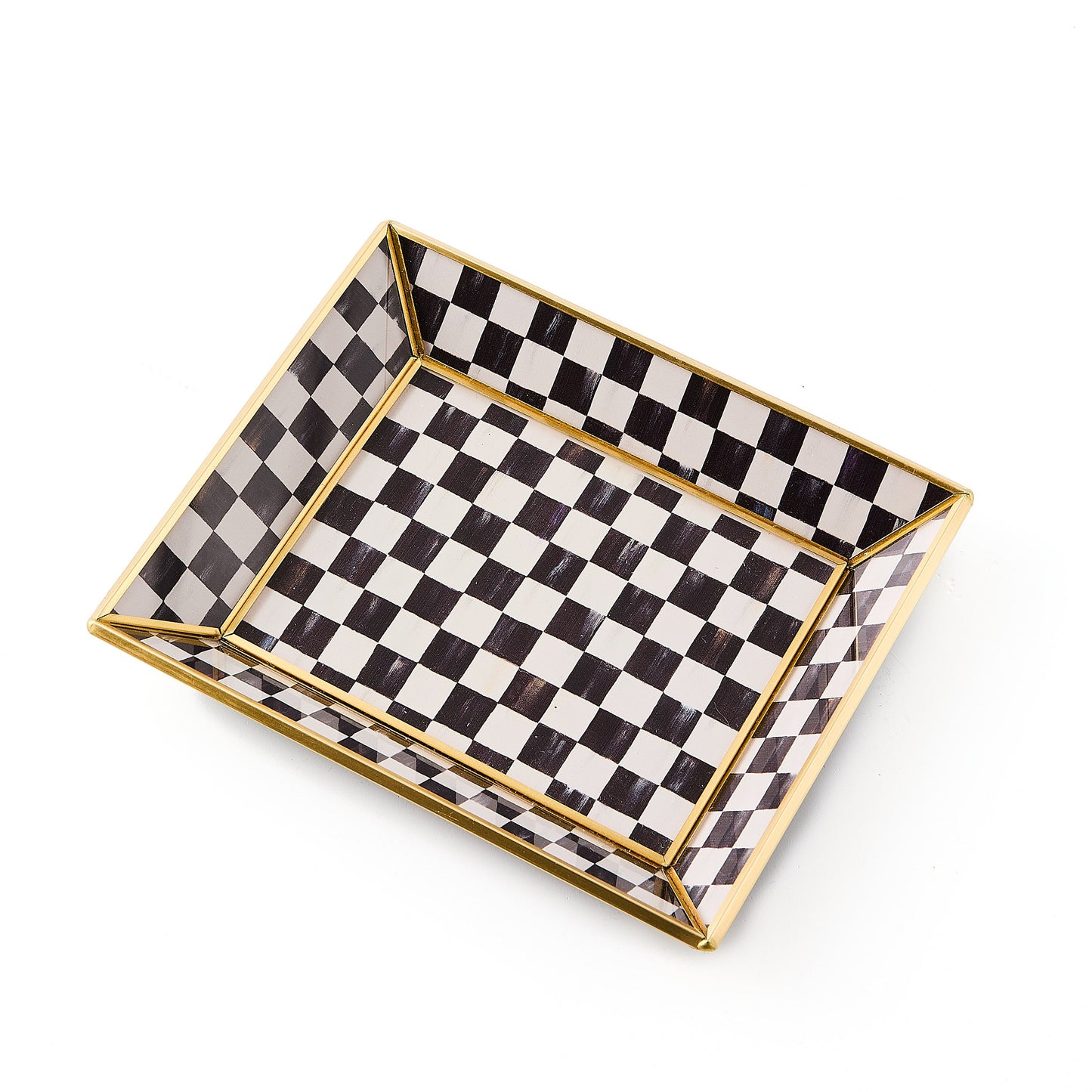 Courtly Check Small Glass Tray