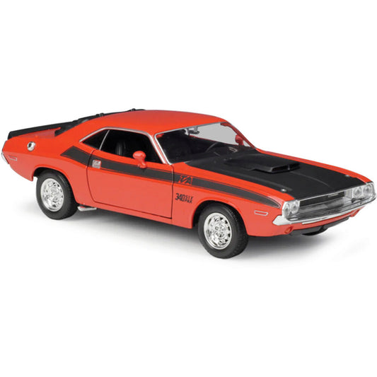 1970 Dodge Challenger T/A (Orange) 1:24 Scale Diecast Model Car by Welly