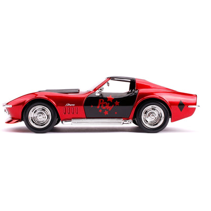 Harley Quinn 1969 Corvette Stingray 1:24 Scale Diecast Model Car by Jada Toys