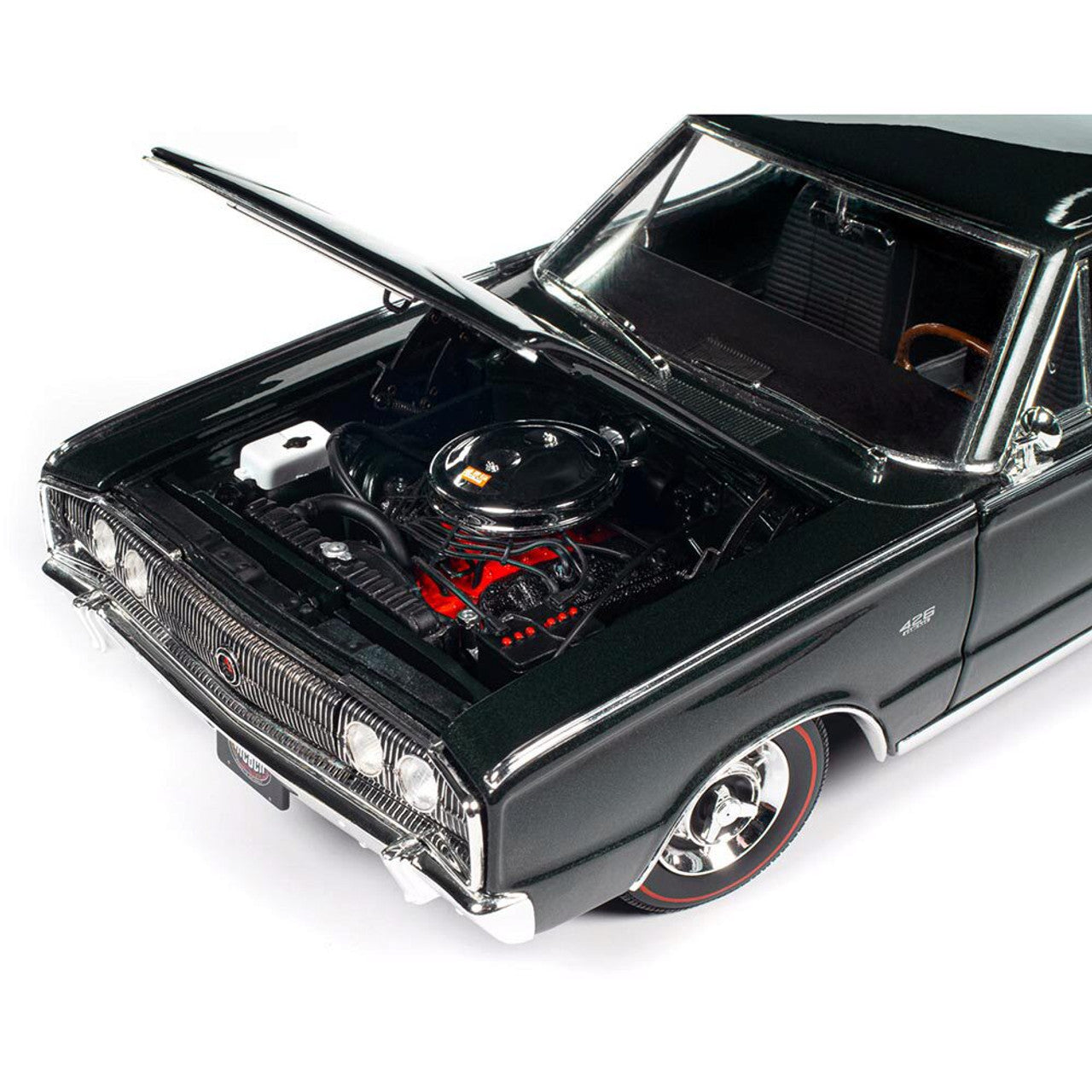 1966 Dodge Charger Hardtop (MCACN) - GG1 Dark Green 1:18 Scale Diecast Model Car by American Muscle - Ertl