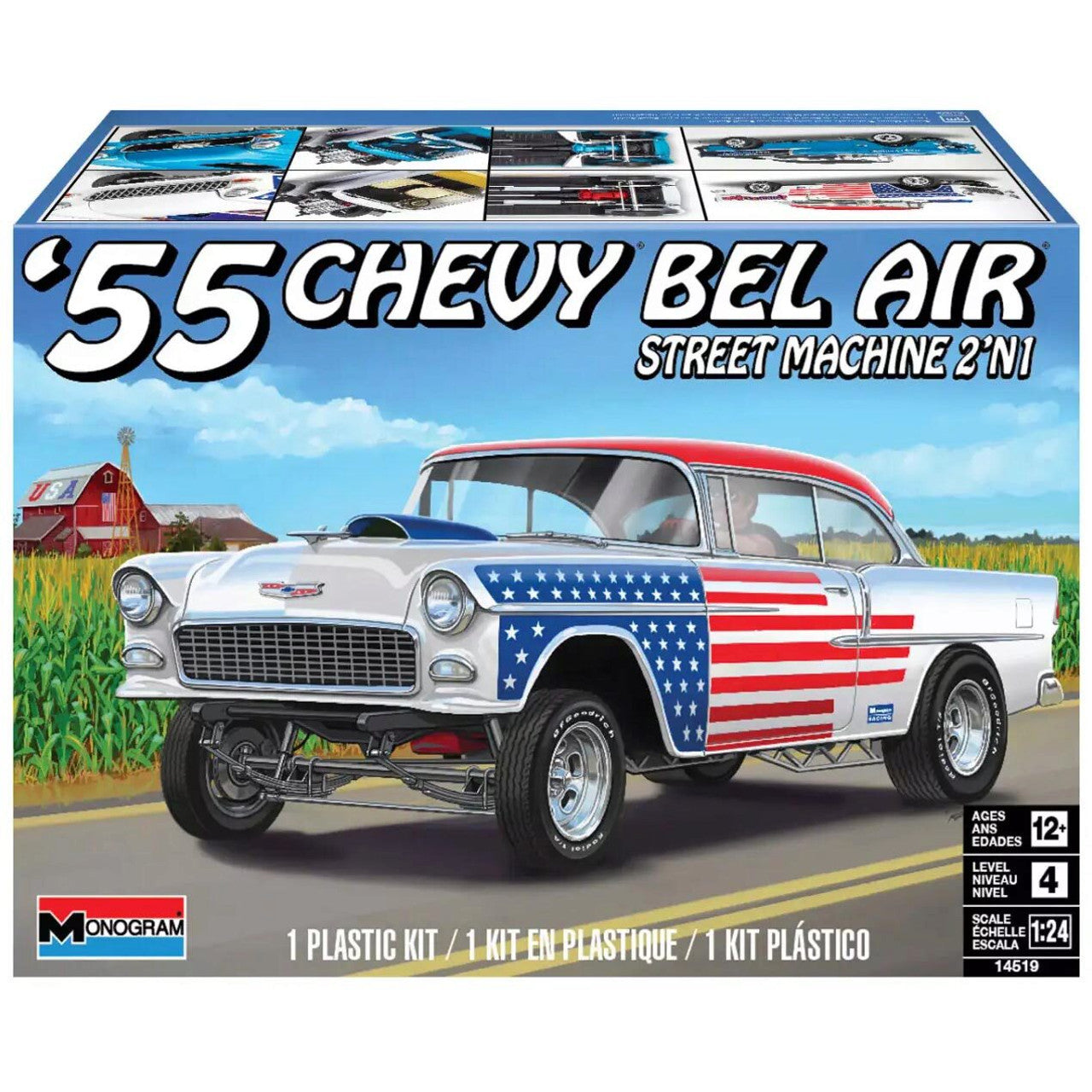 1955 Chevy Bel Air Street Machine 2-N-1 Model Kit 1:24 Scale  by Revell