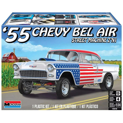 1955 Chevy Bel Air Street Machine 2-N-1 Model Kit 1:24 Scale  by Revell