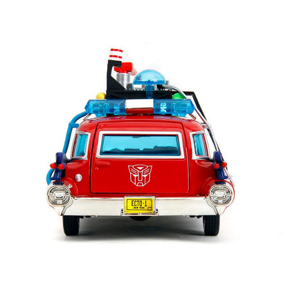 Ghostbusters ECTO-1 Optimus Prime Cadillac 1:24 Scale Diecast Model Car by Jada Toys