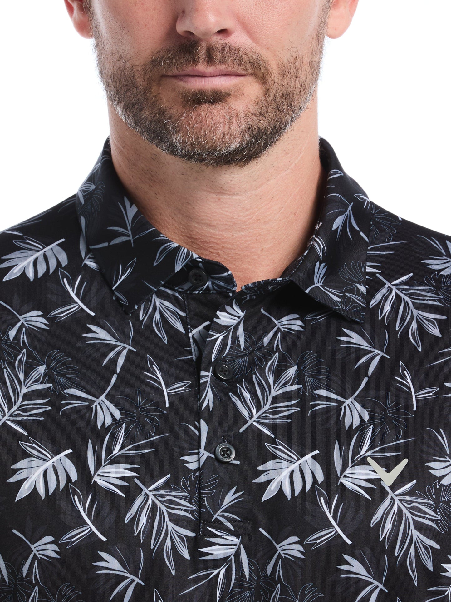 Mens Floral Polo