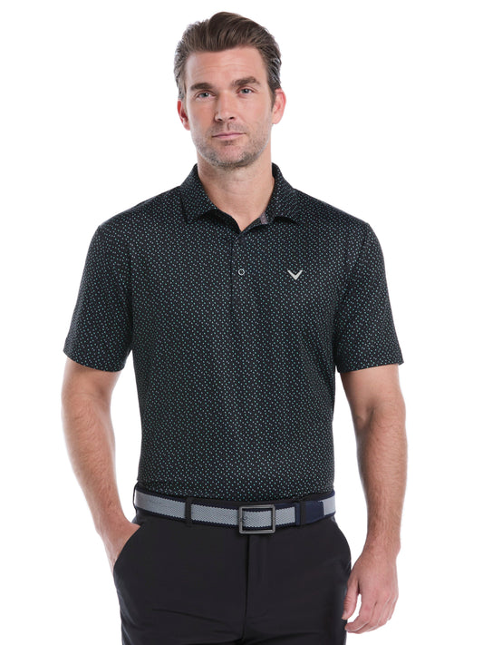 Mens All Over Score Card Print Polo