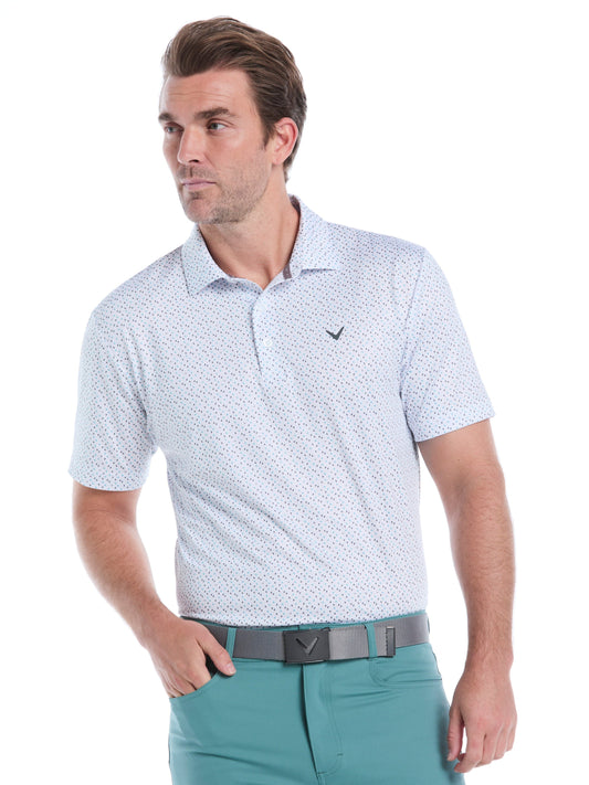Mens All Over Score Card Print Polo