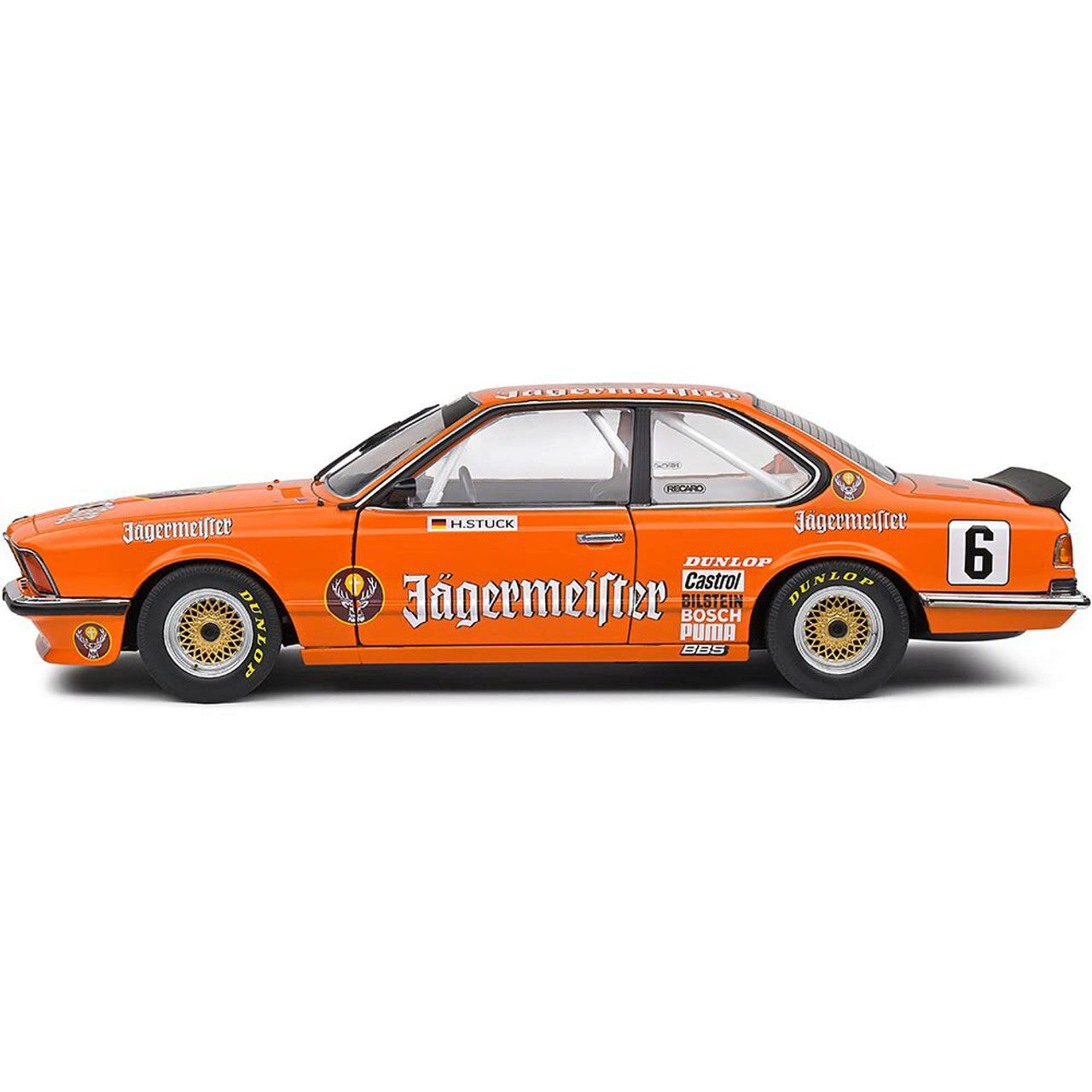 1984 BMW 635 CCI (E24) Orange #6 H.Stuck European | Solido 1:18 Scale Diecast Model Car by Solido