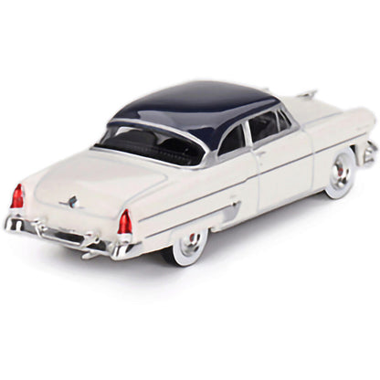 1954 Lincoln Capri - Arctic White/Atlantic Blue - Mijo Exclusives 1:64 Scale Diecast Model Car by Mini GT