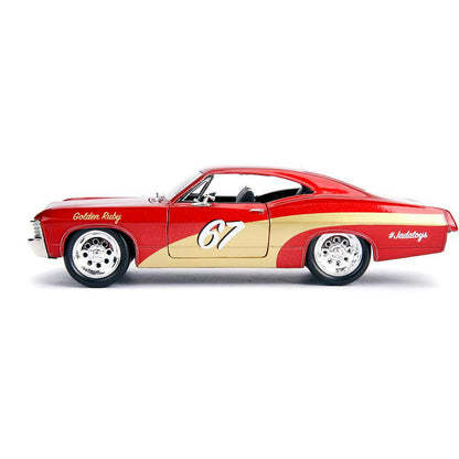 1967 Chevy Impala 2-Door #67 Golden Ruby 1:24 Scale Diecast Model Car by Jada Toys