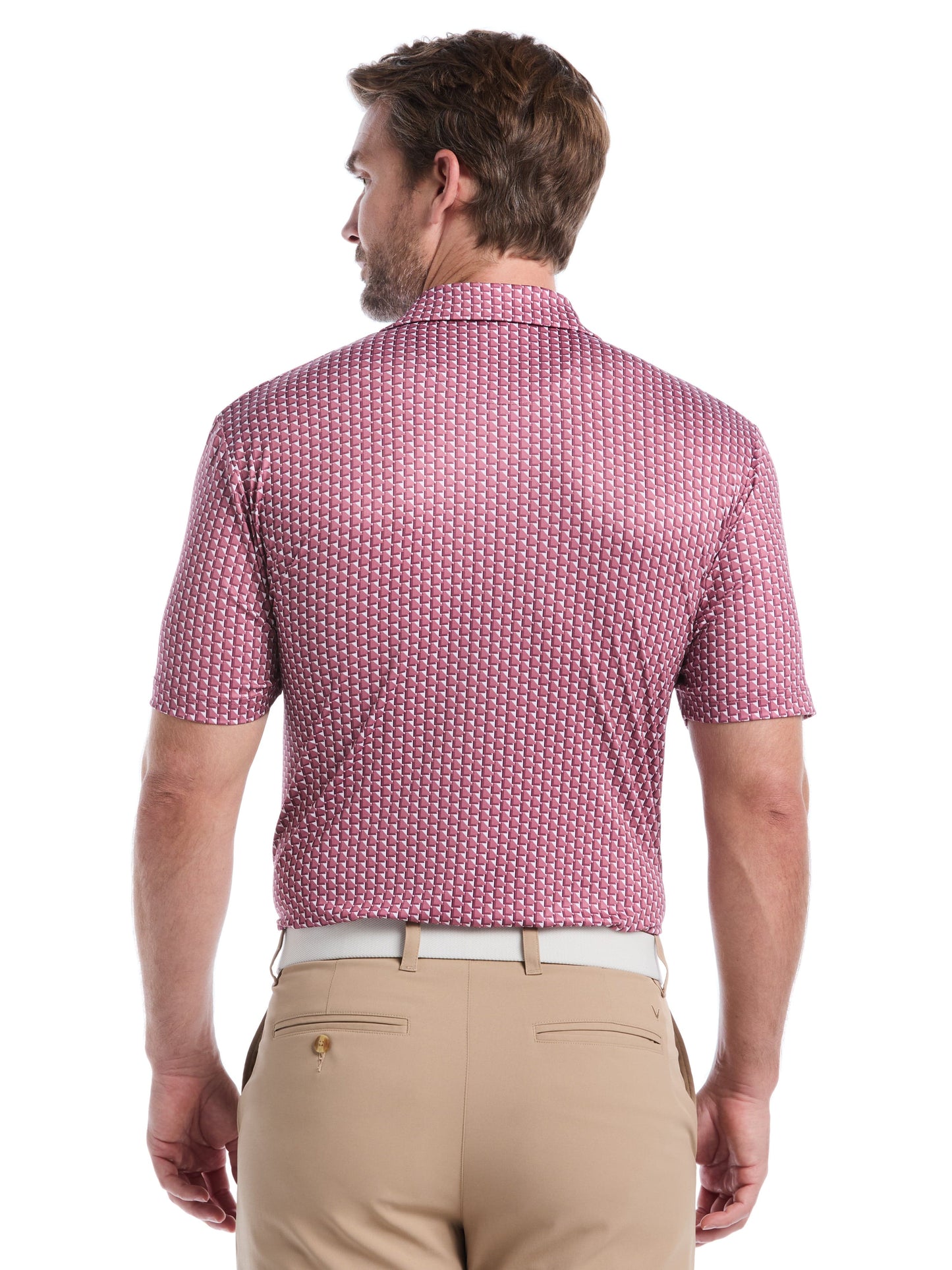 Mens All Over Chevron Geo Polo