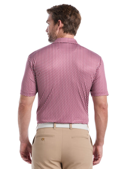 Mens All Over Chevron Geo Polo