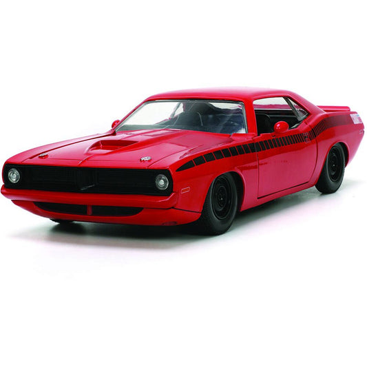 1973 Plymouth Barracuda - Red - Big Time Muscle 1:24 Scale Diecast Model Car by Jada Toys