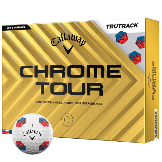Chrome Tour TruTrack Golf Balls - White - 12 Pack