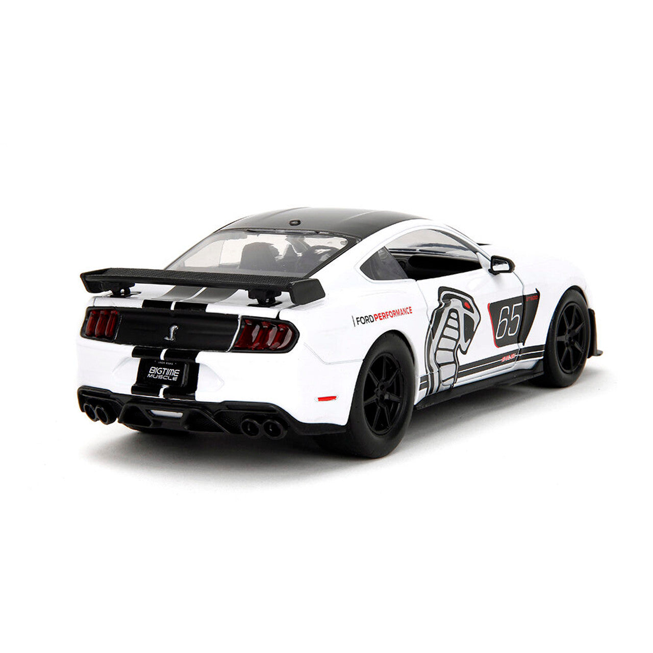 2020 Ford Mustang Shelby G.T. 500 - #65 White 1:24 Scale Diecast Model Car by Jada Toys