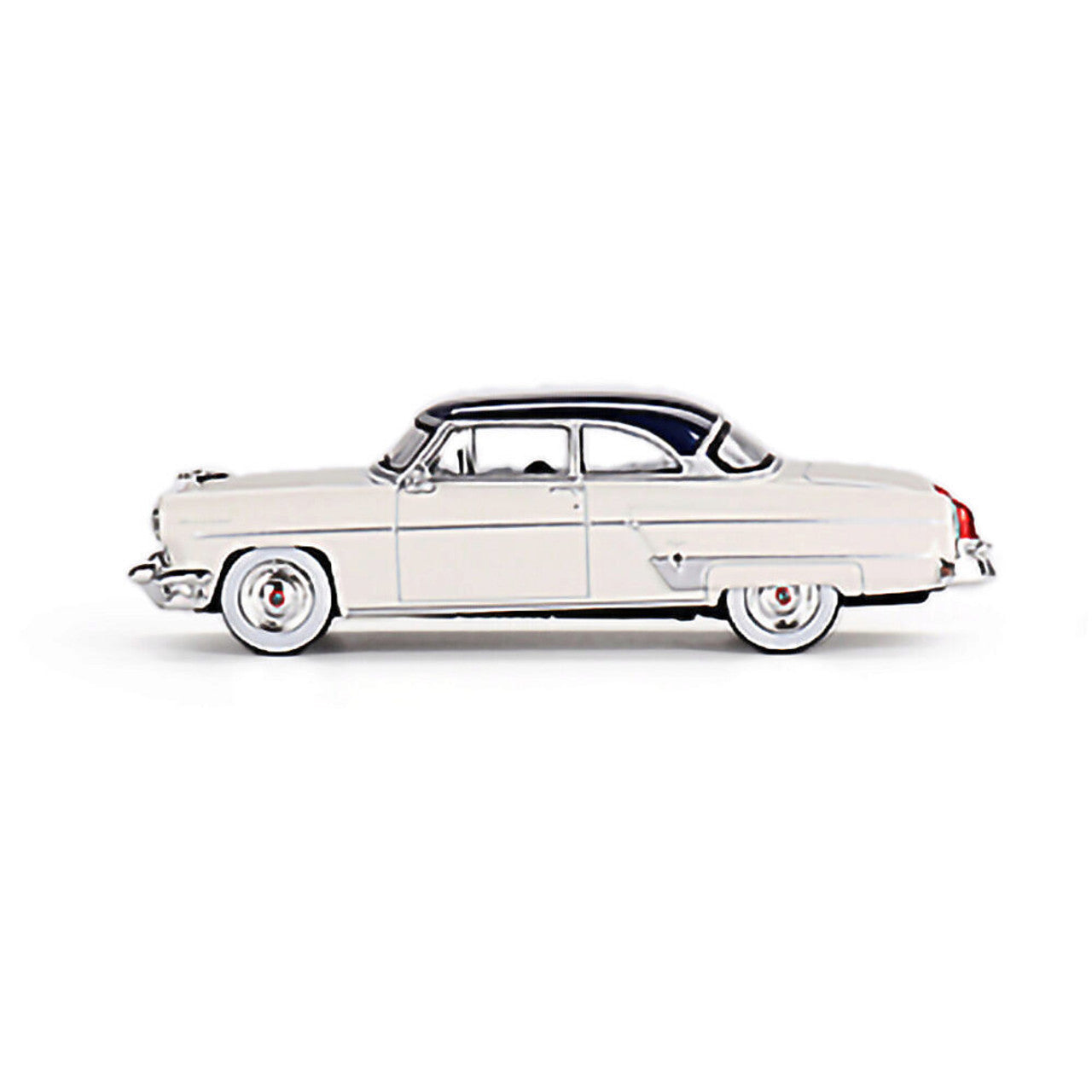 1954 Lincoln Capri - Arctic White/Atlantic Blue - Mijo Exclusives 1:64 Scale Diecast Model Car by Mini GT
