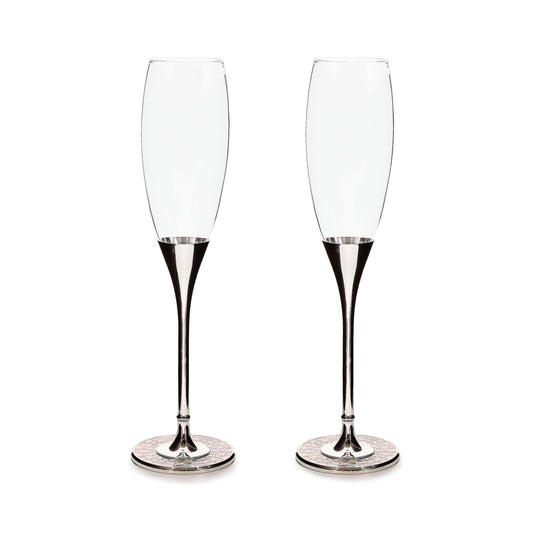 Celebrate Rosy Toasting Flutes, Set of 2