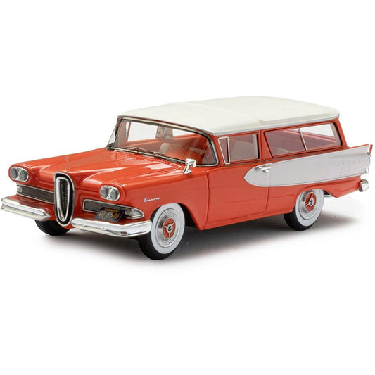 1958 Edsel Roundup 2-Door Station Wagon - Red 1:43 Scale Cast Resin Model Car by Esval Models