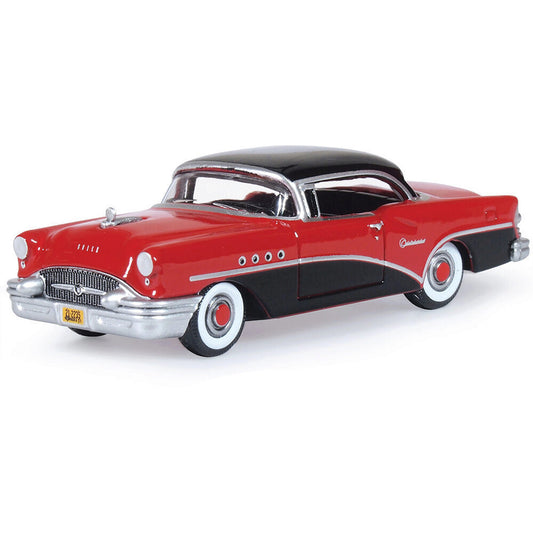 1955 Buick Century - Black / Cherokee Red 1:87 Scale Diecast Model Car by Oxford Diecast