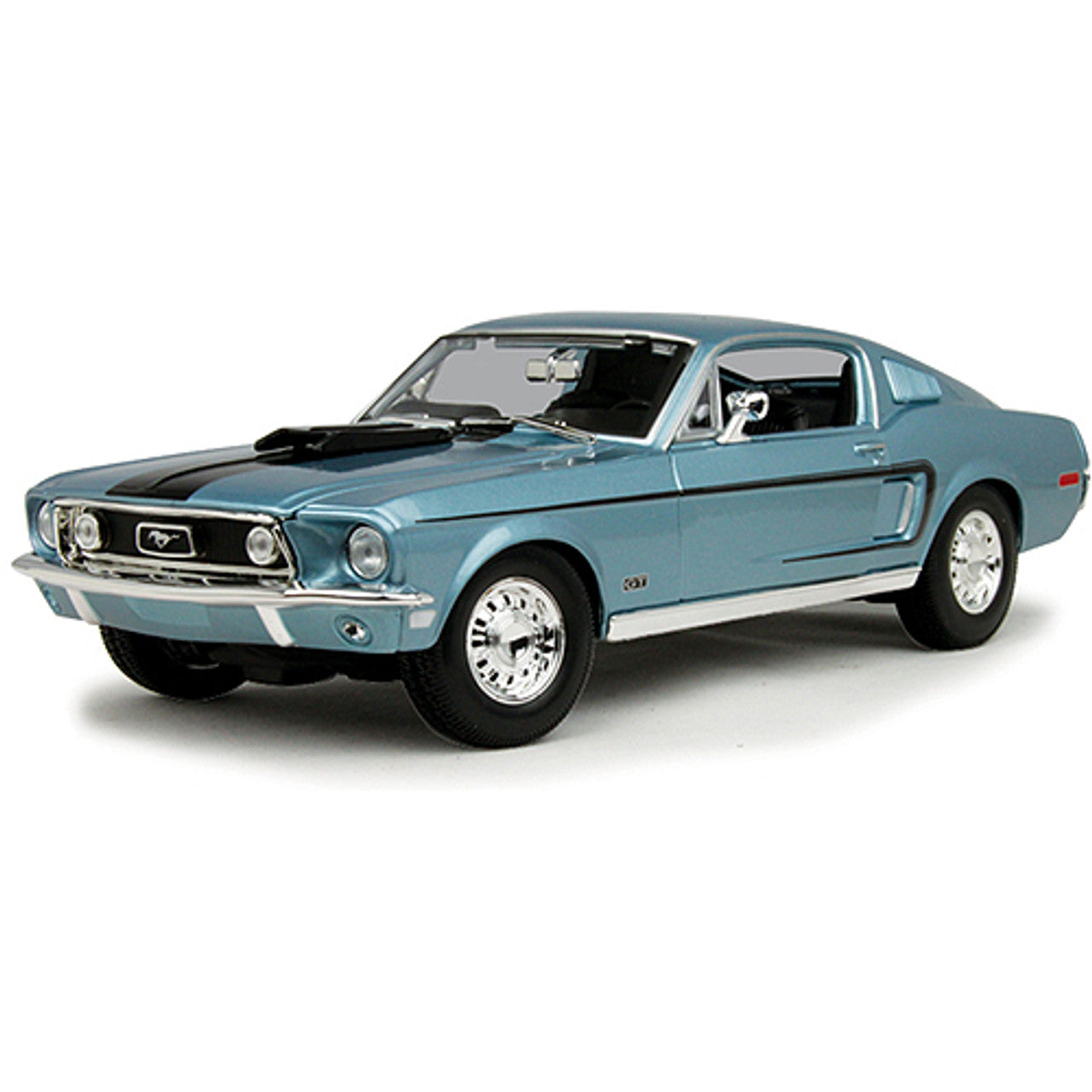 1968 Ford Mustang GT Cobra Jet - blue 1:18 Scale Diecast Model by Maisto